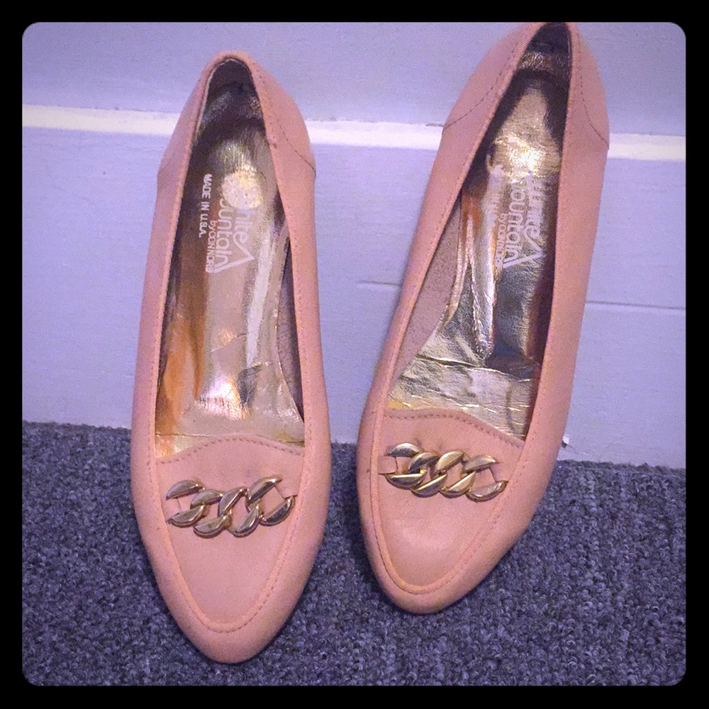 Leather soft pink flats 7
